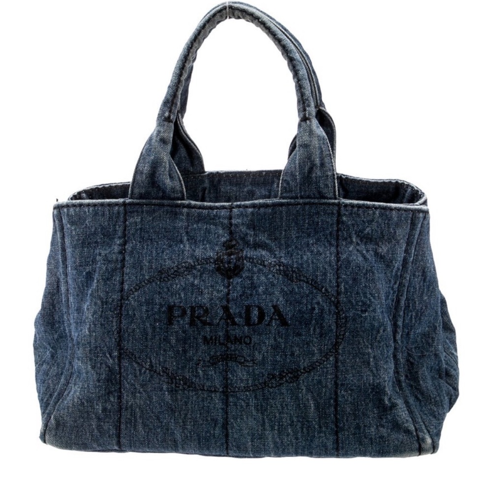 VINTAGE DENIM PRADA TOTE